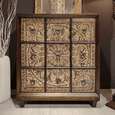 Hand Carved Solid Hard Wood Dresser Chest of Drawers D9